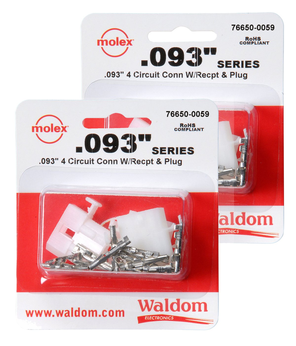 Amazon.com: Molex (4 Set) 4-Pin Connector Kit 0.093